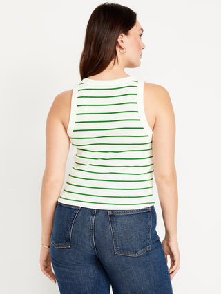 Camiseta Ajustada con Estampado de Rayas
