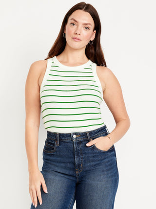 Camiseta Ajustada con Estampado de Rayas