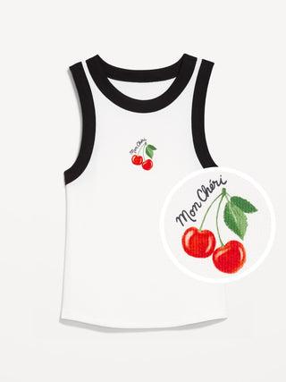 Camiseta sin Mangas con Diseño Cereza