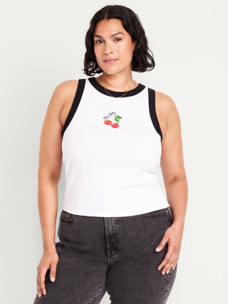 Camiseta sin Mangas con Diseño Cereza