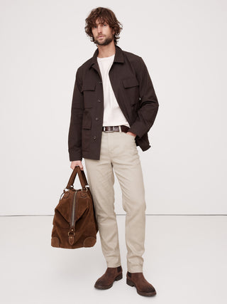 Pantalón Slim Fit con Bolsillos de Lino