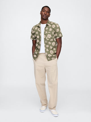 Camisa Manga Corta con Estampado Floral