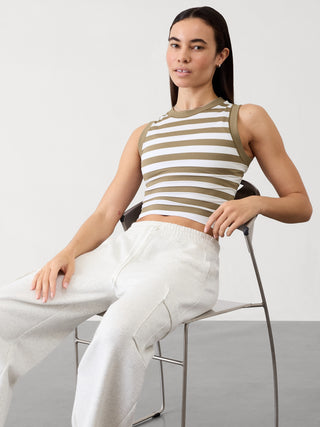 Camiseta sin Mangas con Estampado de Rayas