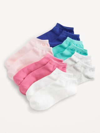Girls' 6-Pack Ribbed Ankle Socks
