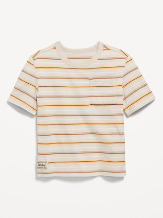 Camiseta Oversize Manga Corta Estampado Rayas, Bebé