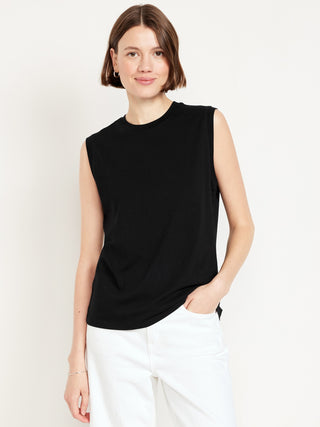 Camiseta sin Mangas Cuello Redondo