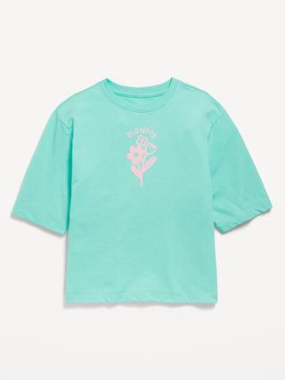 Camiseta Manga Corta con Estampado, Niña