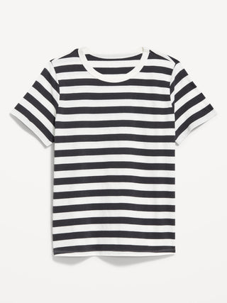 Camiseta Cuello Redondo con Estampado de Rayas