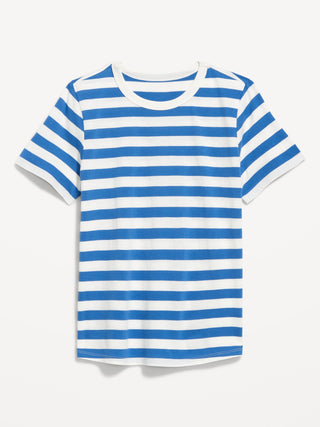 Camiseta Cuello Redondo con Estampado de Rayas