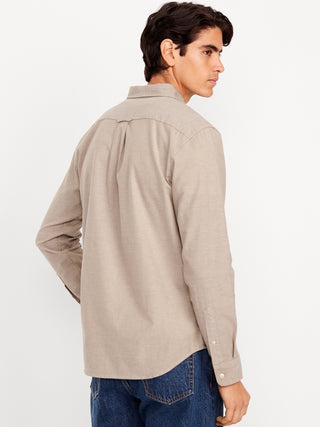 Camisa Manga Larga con Bolsillo de Algodón