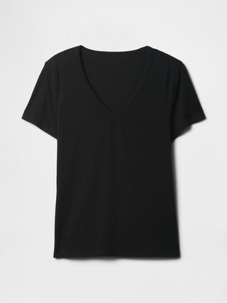 Camiseta Manga Corta Cuello V de Algodón