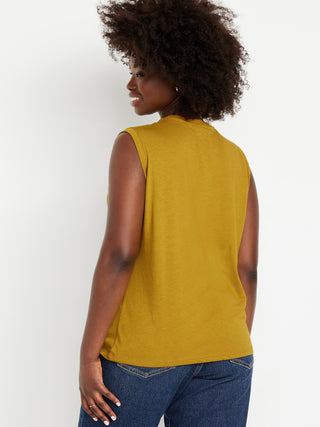 Camiseta sin Mangas Cuello Redondo