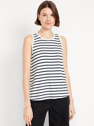 Camiseta sin Mangas con Estampado de Rayas