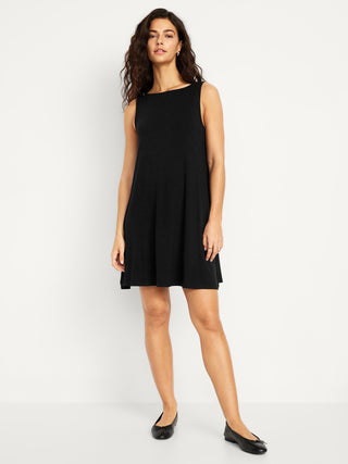 Vestido sin Mangas Cuello Alto