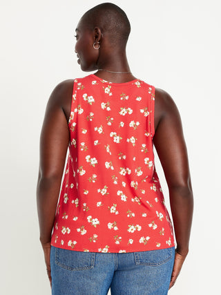 Blusa sin Mangas Cuello Redondo