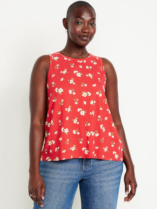 Blusa sin Mangas Cuello Redondo