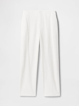 High-Waisted Ankle-Length Trousers with Pockets