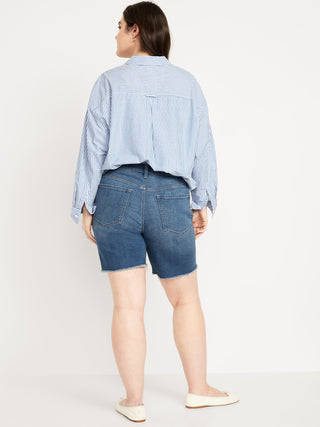 Short Denim Talle Alto con Bolsillos