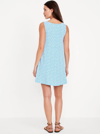 Vestido sin Mangas Cuello Alto