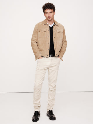 Pantalón Slim Fit con Bolsillos de Lino