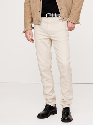 Pantalón Slim Fit con Bolsillos de Lino