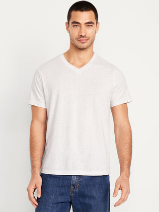 Camiseta Manga Corta Cuello V de Algodón