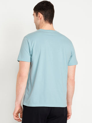 Camiseta Manga Corta Cuello Redondo de Algodón