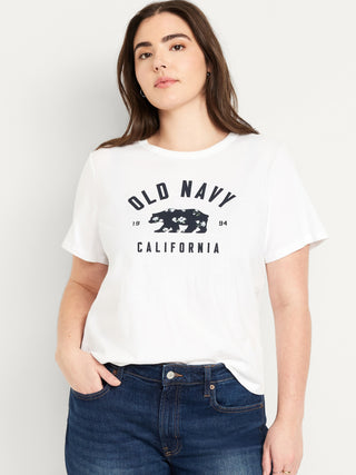 Camiseta Manga Corta con Logo de Algodón