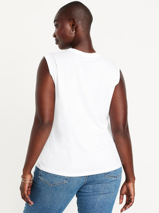 Camiseta sin Mangas Cuello Redondo