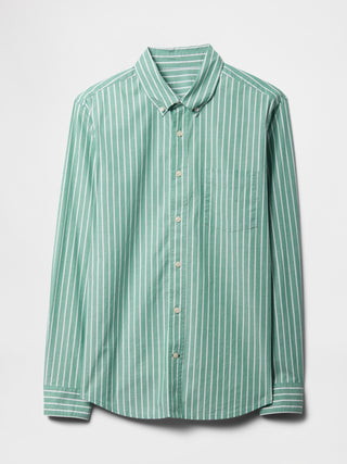 Camisa Manga Larga con Bolsillo de Algodón