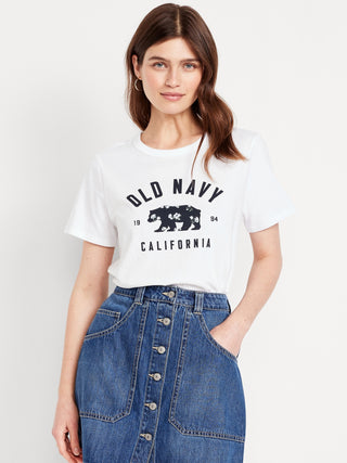 Camiseta Manga Corta con Logo de Algodón