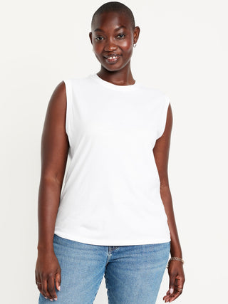 Camiseta sin Mangas Cuello Redondo