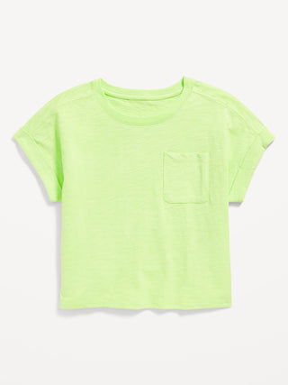 Camiseta Manga Corta con Dobladillo, Niña