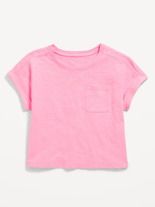 Camiseta Manga Corta con Dobladillo, Niña