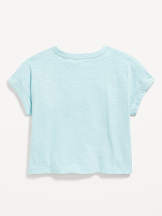 Camiseta Manga Corta con Dobladillo, Niña