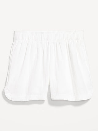 Short con Cintura Elástica de Gasa Arrugada