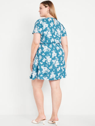 Vestido Manga Corta con Estampado