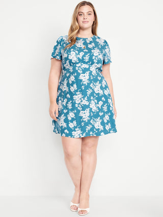 Vestido Manga Corta con Estampado