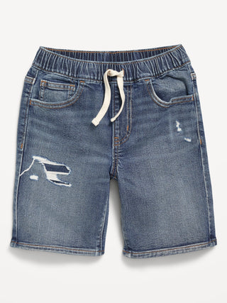 Short Denim con Cintura Elástica, Niño