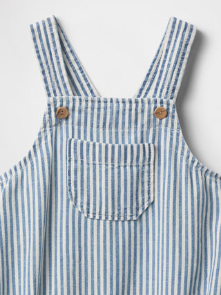 Enterizo Denim con Estampado Rayas, Bebé