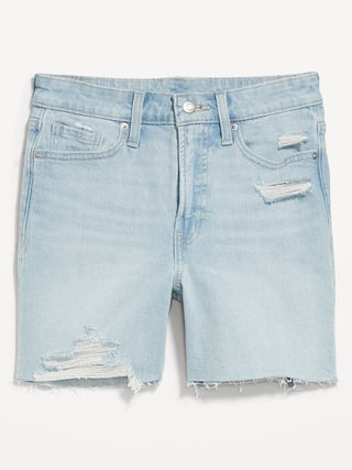 Short Denim Talle Alto con Bolsillos