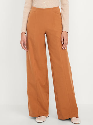 Pantalón Talle Alto con Bolsillos de Algodón