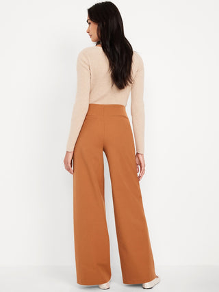 Pantalón Talle Alto con Bolsillos de Algodón