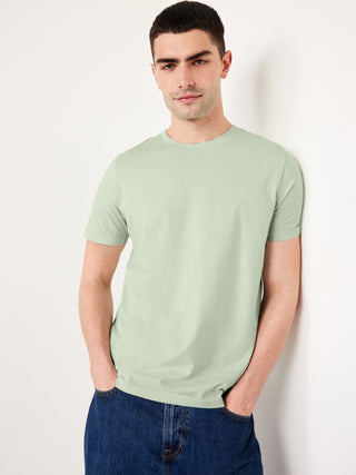 Camiseta Manga Corta Cuello Redondo de Algodón