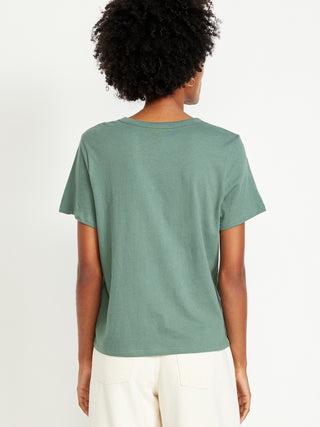 Camiseta Manga Corta con Logo de Algodón