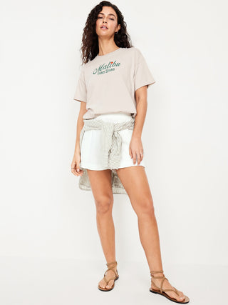 Camiseta Manga Corta con Gráfico de Algodón