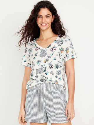 Camiseta Manga Corta Cuello V