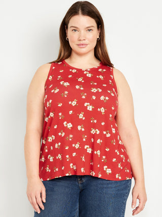 Blusa sin Mangas Cuello Redondo
