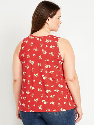 Blusa sin Mangas Cuello Redondo