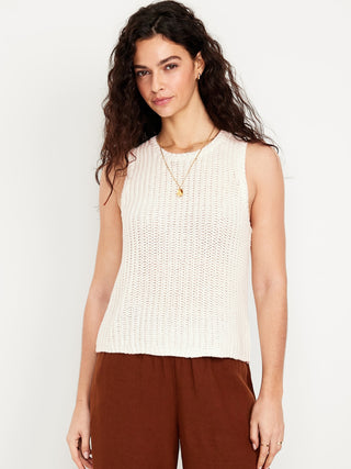 Blusa sin Mangas Tejido con Textura